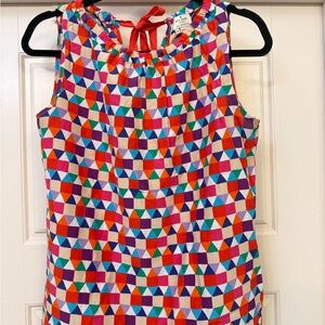 Kate Spade Colorful Geometric Pattern Blouse